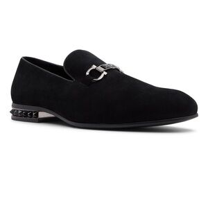 Aldo Black Suede Slip-On Loafers